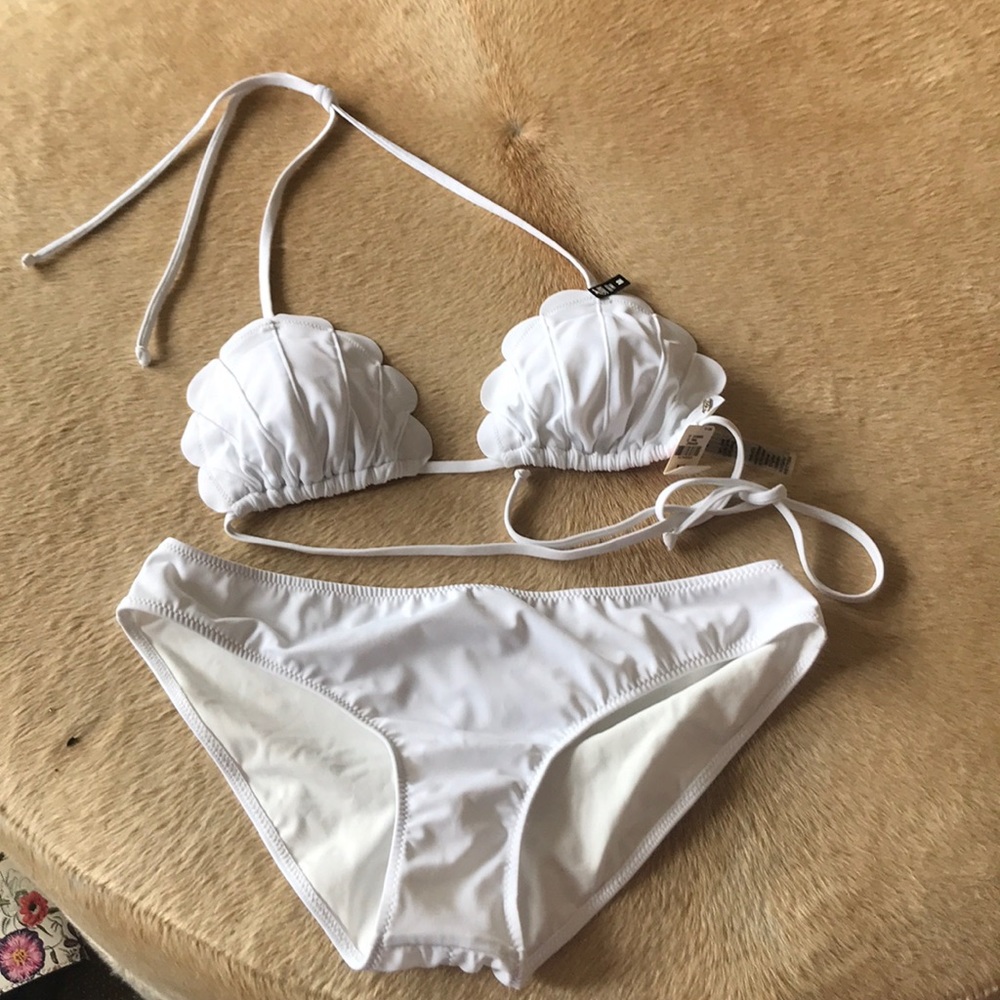 Pink Victoria’s Secret bathing suit white